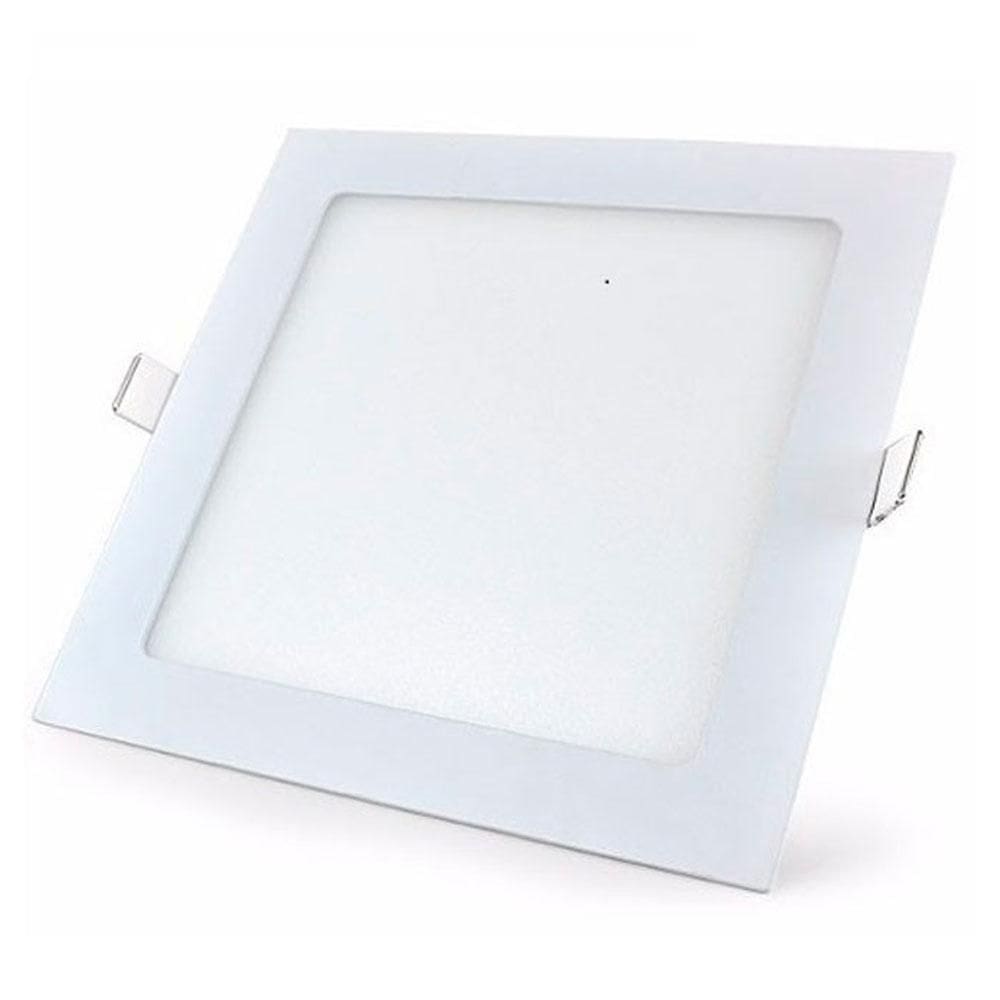 Plafon painel led embutir quadrado 18w neutro 4000k branco