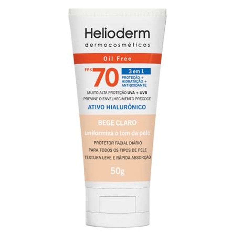Helioderm Fps70 3em1 Facial S/cor 50g