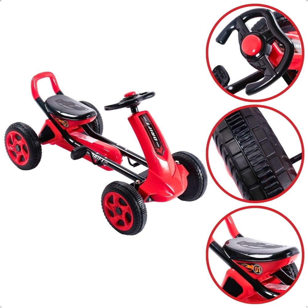 Kart a Pedal Vermelho até 50Kg Uni Toys Radical