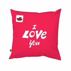 Almofada 40x40 I Love You Pink Presente Dia dos Namorados