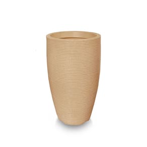 Vaso De Planta 60X38 Redondo Decorativo De Polietileno Areia