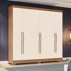 Guarda Roupa Casal 6 Portas e 2 Gavetas B368 Briz