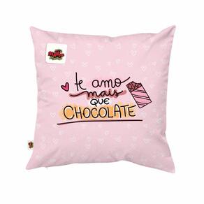 Almofada 40x40 Te Amo Mais Que Chocolate Presente Dia dos Namorados