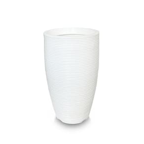 Vaso De Planta 60X38 Redondo Pilão De Polietileno Branco