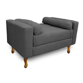 Recamier Félix King Size 195cm Linho Cinza