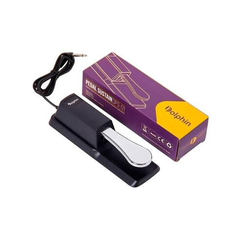 imagem-Pedal Sustain Grande com Chave de Polaridade Dolphin DPS-01