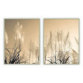 Kit Com 2 Quadros Decorativos Florais Com Moldura Para Sala Quarto Escritório 52x67 Floral 013