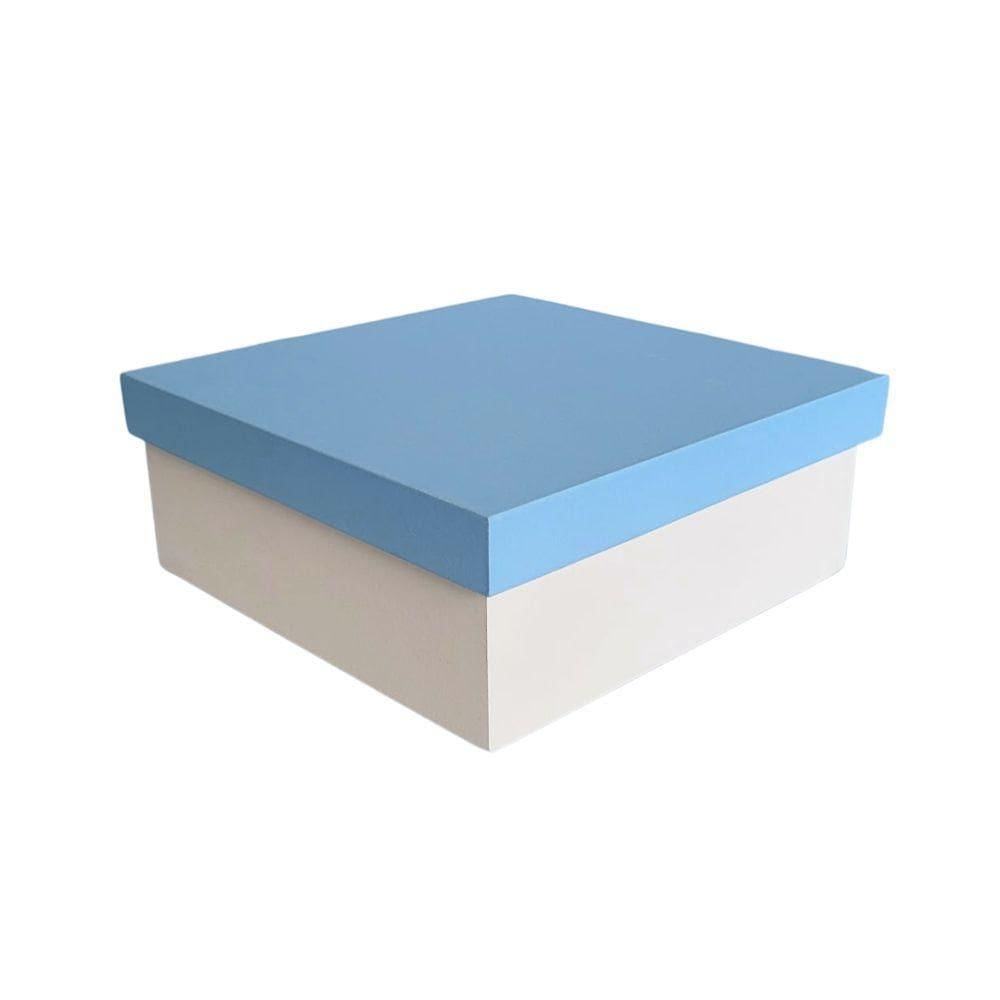 Caixa 100% Mdf (17x17x07) Azul/branco