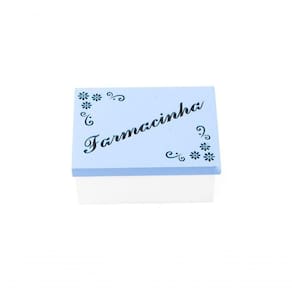 Caixa Personalizada Farmacinha 100% Mdf (17x12x08) Azul Claro