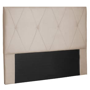 Cabeceira Estofada Cama Box Casal 140cm Suede Bege