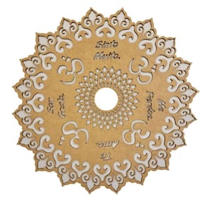 Enfeite Mandala Arabesco Te Amo, Sinto Muito, Me Perdoe, Sou Grata-cru 30x30