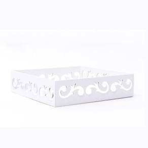 Bandeja Personalizada Para Café Da Manhã 100% Mdf (20x20x05) Branco