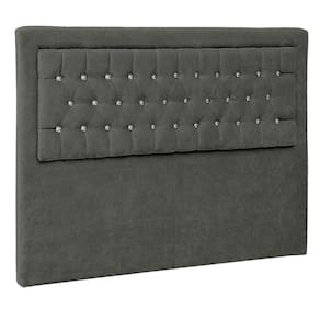 Cabeceira Queen Iasi P04 160 Cm Suede Cinza Escuro Tca 958