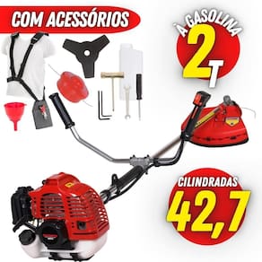 Roçadeira Kawashima Kw43-l Gasolina 43cc Lateral Com Guidão