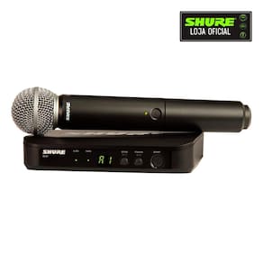 Microfone Shure SM58 Sem Fio BLX24BR/SM58 Frquência M15