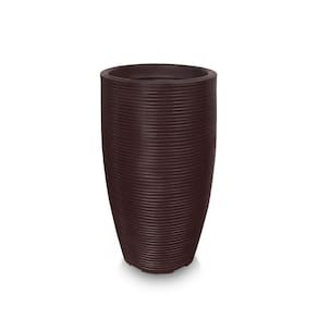 Vaso De Planta 60X38 Redondo Pilão De Polietileno Café