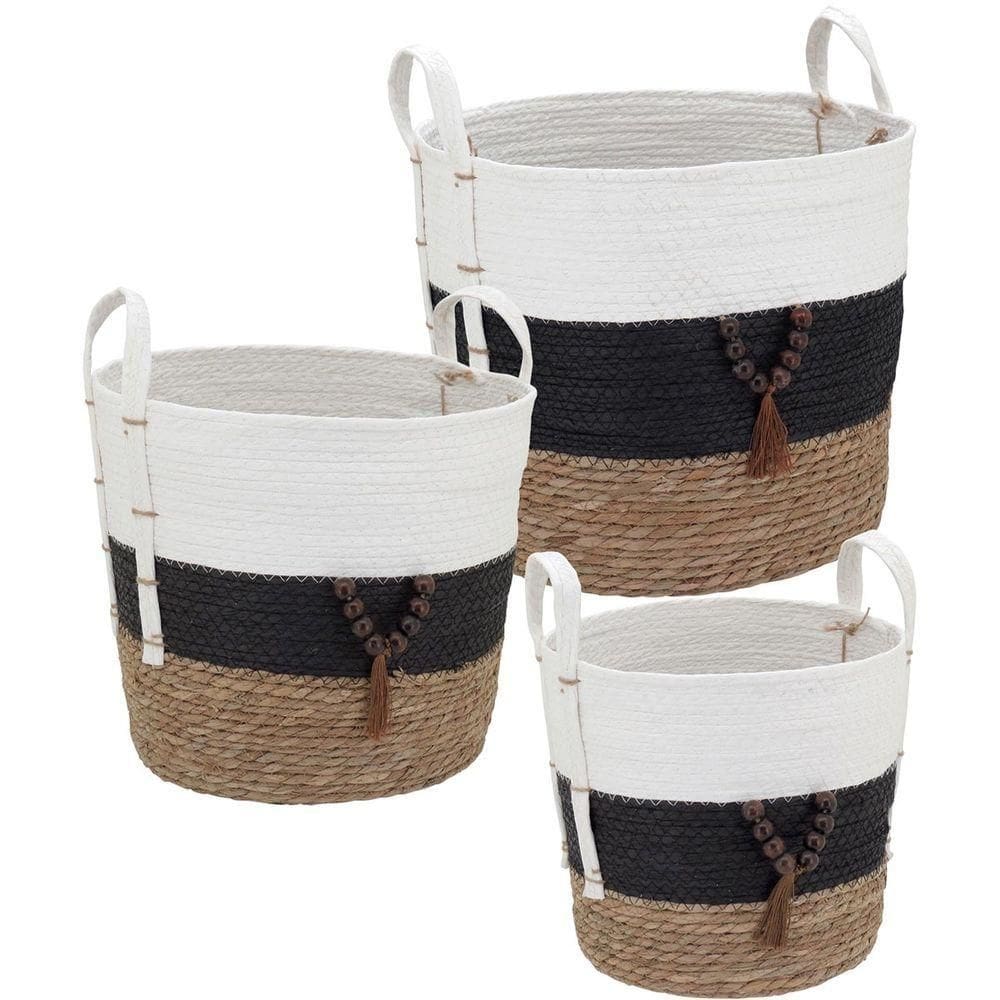 Abigail Cesta Fibra Color 3Pç