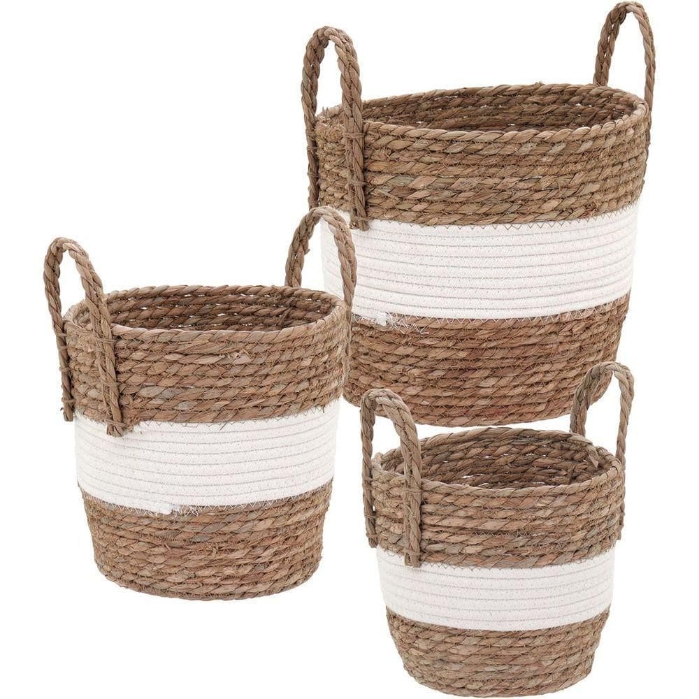 Zagora Cesta Fibra Branco 3Pç