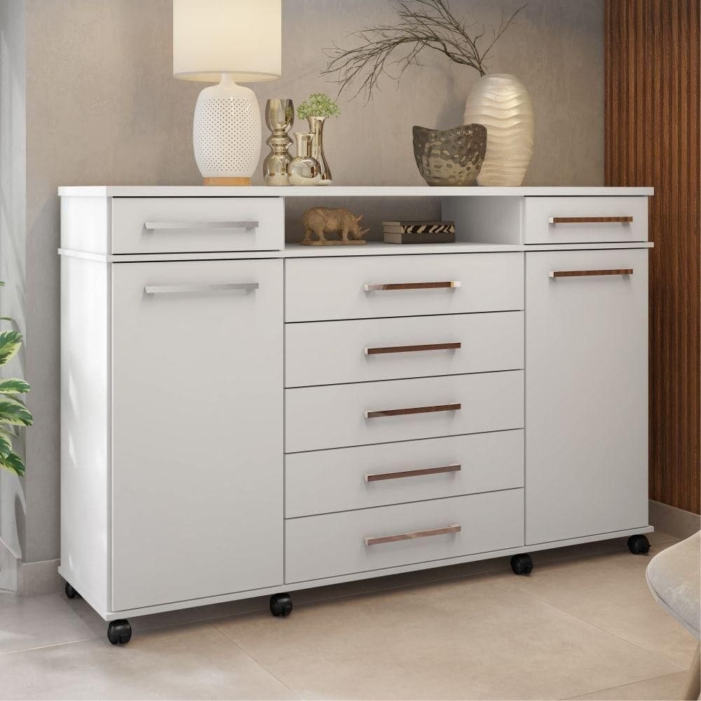 Comoda 7 Gavetas Texas Branco