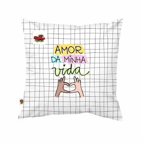 Almofada 40x40 Amor Da Minha Vida Presente Dia dos Namorados