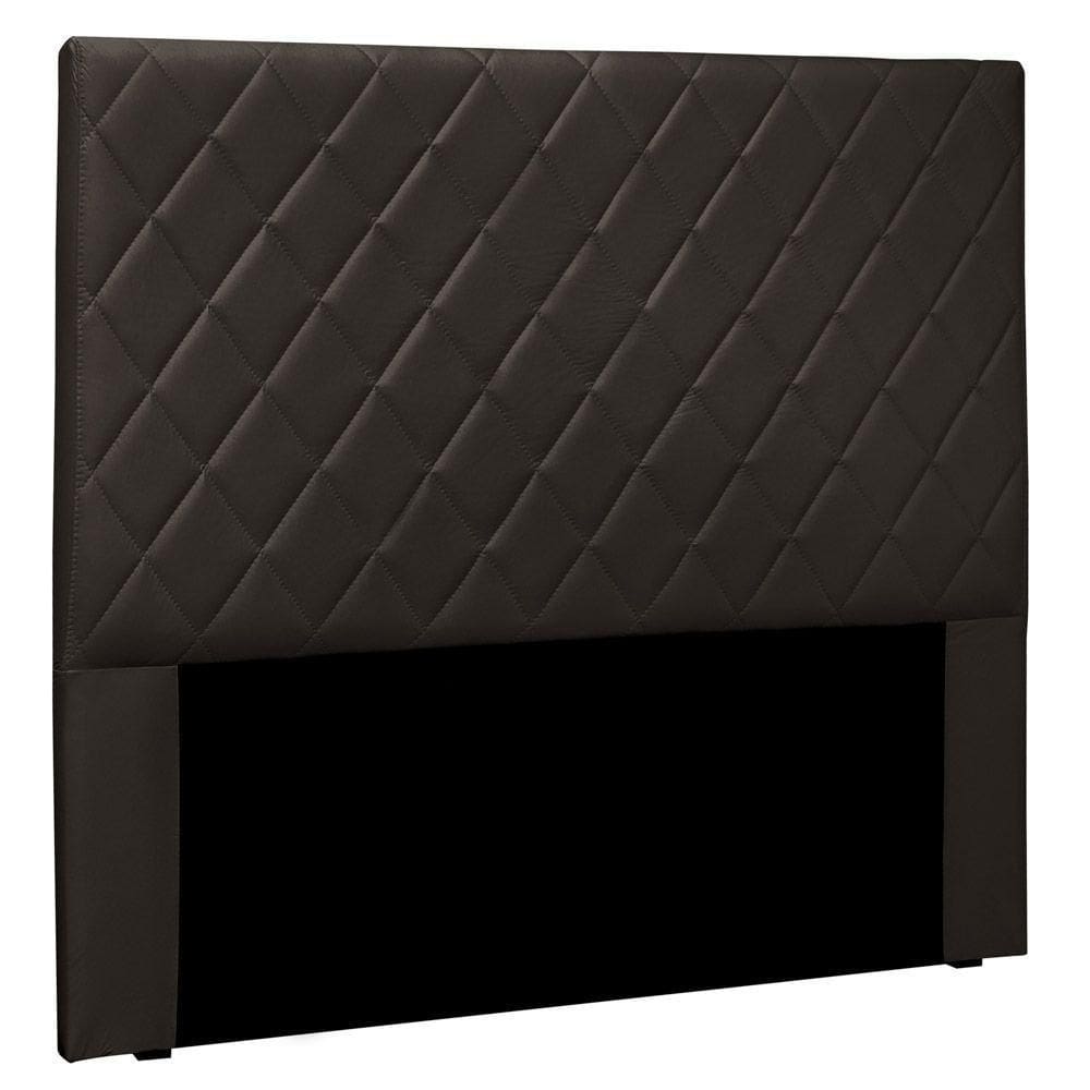 Cabeceira Estofada Box Queen Size Esmeralda 160cm Marrom
