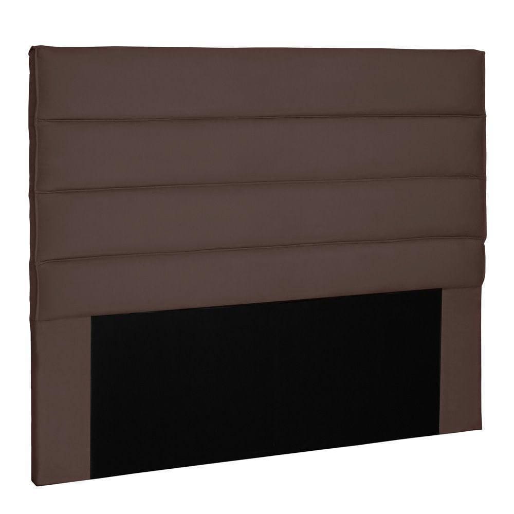 Cabeceira Estofada Cama Box Casal 140cm Suede Café