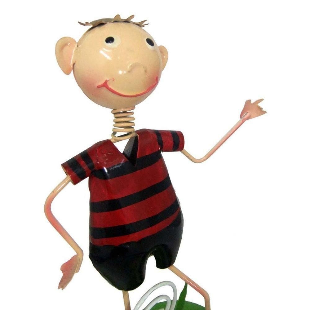 Boneco Futebol Time Vermelho E Preto Mesa Metal (Bon-P-13)