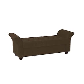 Recamier Divã Morabe P04 140 Cm Suede Marrom