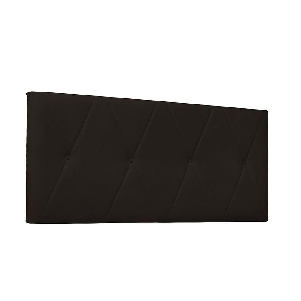 Cabeceira Aquilla Cama Box Queen 160 Cm Corino Marrom