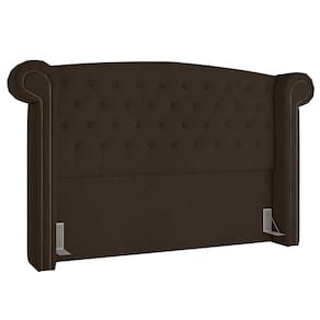 Cabeceira Casal King 195Cm Provença P02 Veludo Marrom