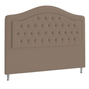 Cabeceira King ághata P04 195 Cm Suede Marrom Claro