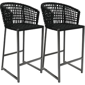 Kit 02 Banqueta Área Gourmet Cozinha Varanda D04 Preto