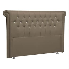 Cabeceira Casal Brescia P04 140 Cm Suede Marrom Claro
