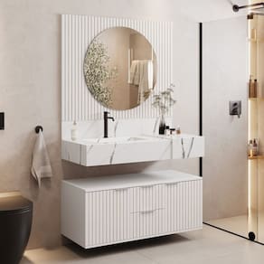Armário para Banheiro Suspenso Ripy 100cm Branco