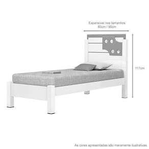 Cama De Solteiro Bibox Luiza Malbec Com Auxiliar