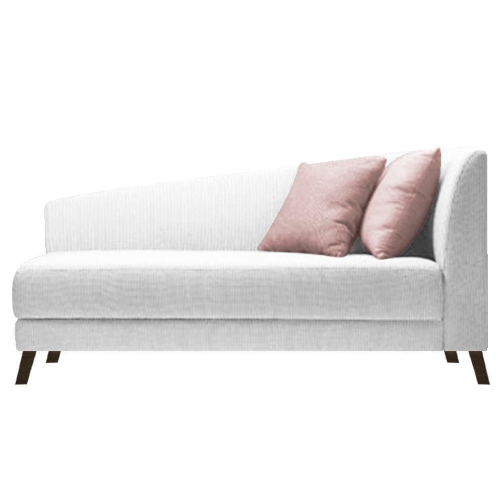 Recamier Heitor 140Cm Com Almofada Branco/Rosê