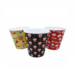 Balde Para Pipoca De Vinila Estampado 18cm