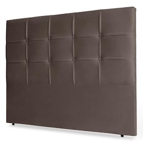 Cabeceira Estofada Box Casal Fiorella 140cm Suede Marrom