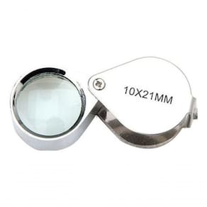 20 Mini Lupa 10X 21Mm Inox Relojoeiro Joalheiro Gota De Mão