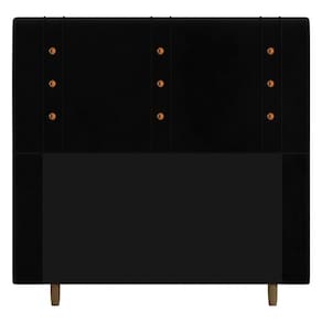 Cabeceira Cama Box Casal Queen Size Roma 160cm Corano Preto