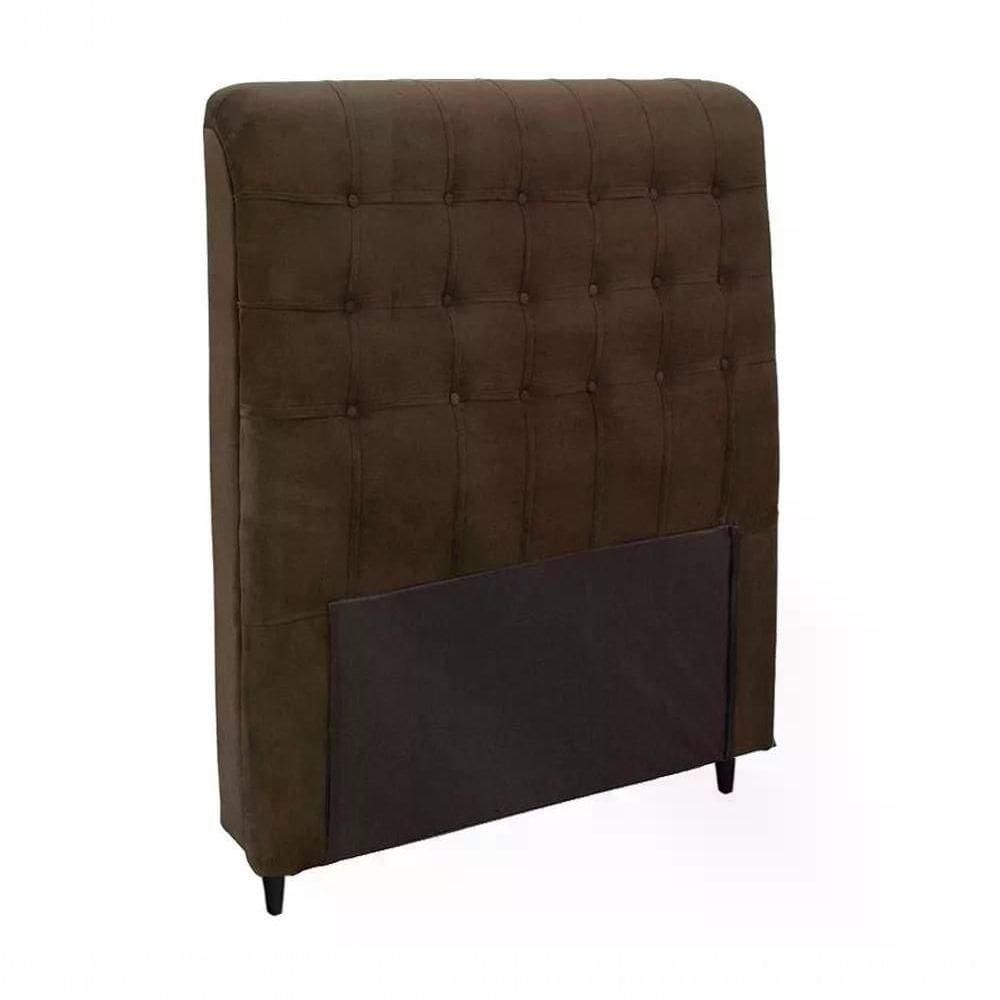 Cabeceira Solteiro 90cm Suede Chocolate Id Suede Chocolate