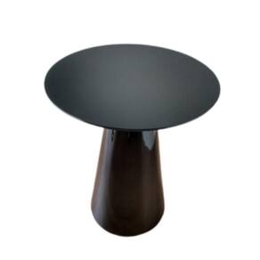 Mesa de Apoio Cone Laqueada Tampo 60cm Preto