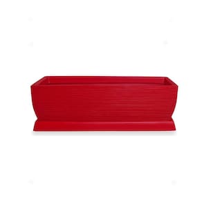 Vaso De Planta Floreira De Polietileno 80X30 + Prato Ferrari