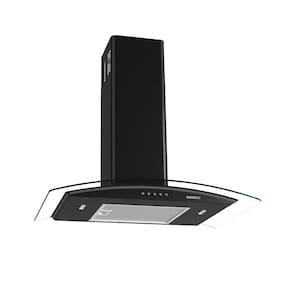 Coifa De Parede Clean Vidro Curvo Black 75cm Preto 220v
