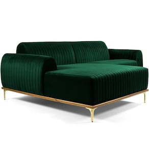Sofá 3 Lugares Com Chaise Molino 245 Cm Verde Musgo C-303
