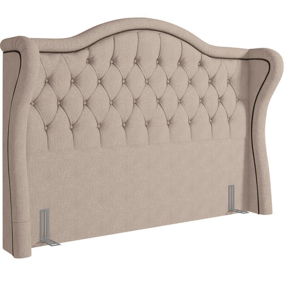 Cabeceira Cama Box Casal Queen 160cm P05 Lisboa Linho Bege