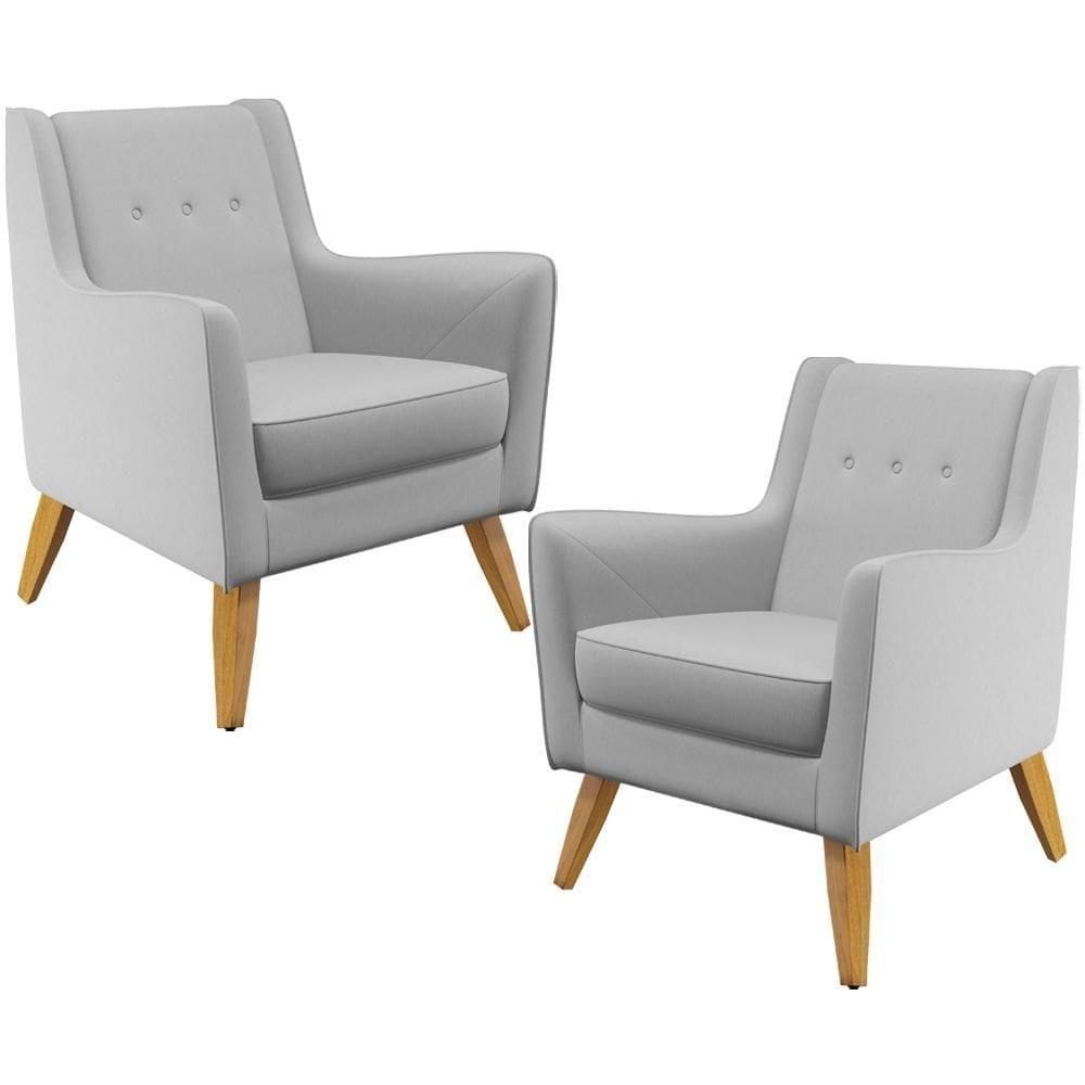 Kit 02 PoltronasTaroba D02 Cinza D-315