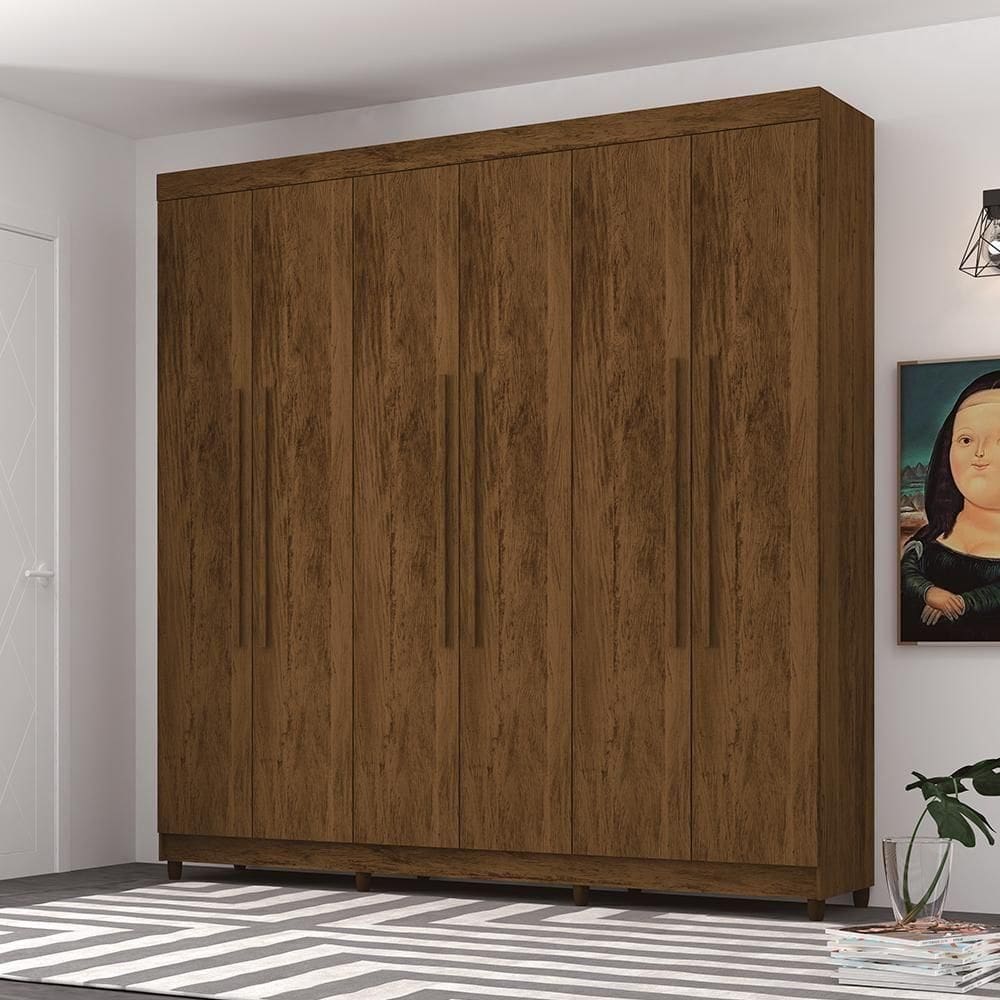 Roupeiro 6 Portas Bentley Imbuia Rústico