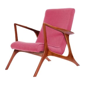 Poltrona Mona Plus Vk Anos 50 Suede Rosa Cor Rosa