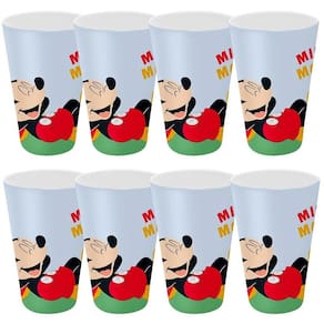Kit 8 Copos Festa Infantil Melamina Mickey Mouse Disney 300ml - Tuut
